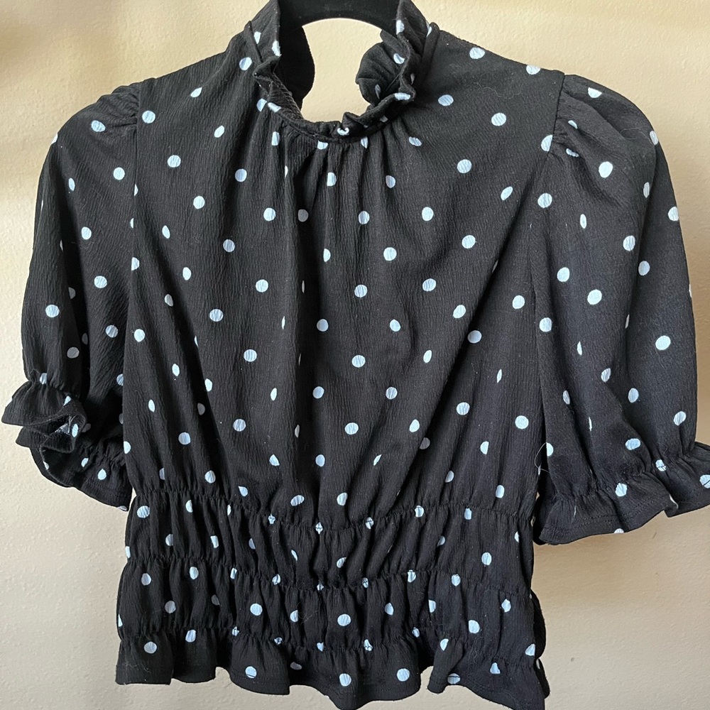 Target brand Who.What.Wear. Polka dot crop top